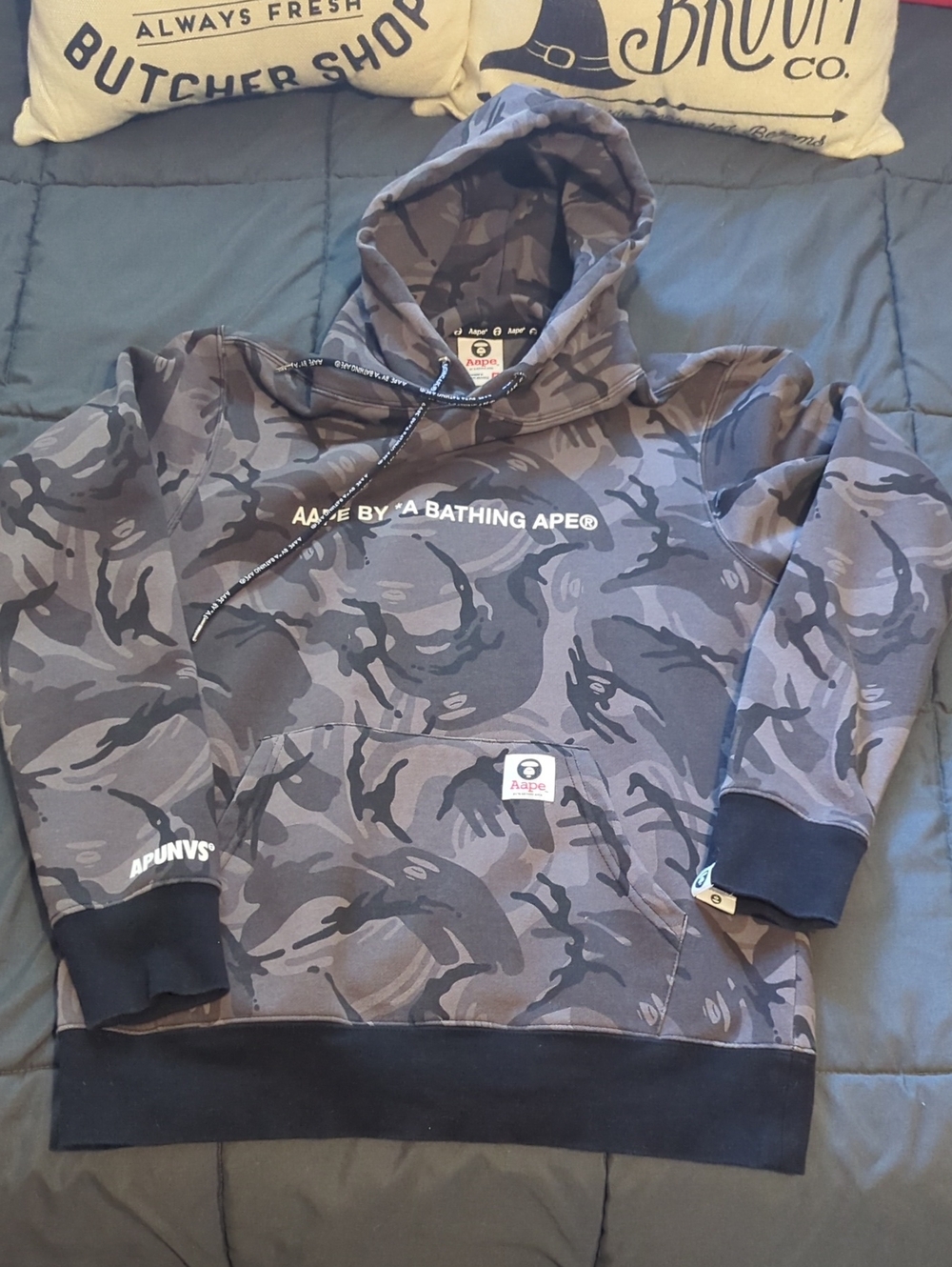 Authentic Bape Bathing Ape Camo‎ Hoodie Size M